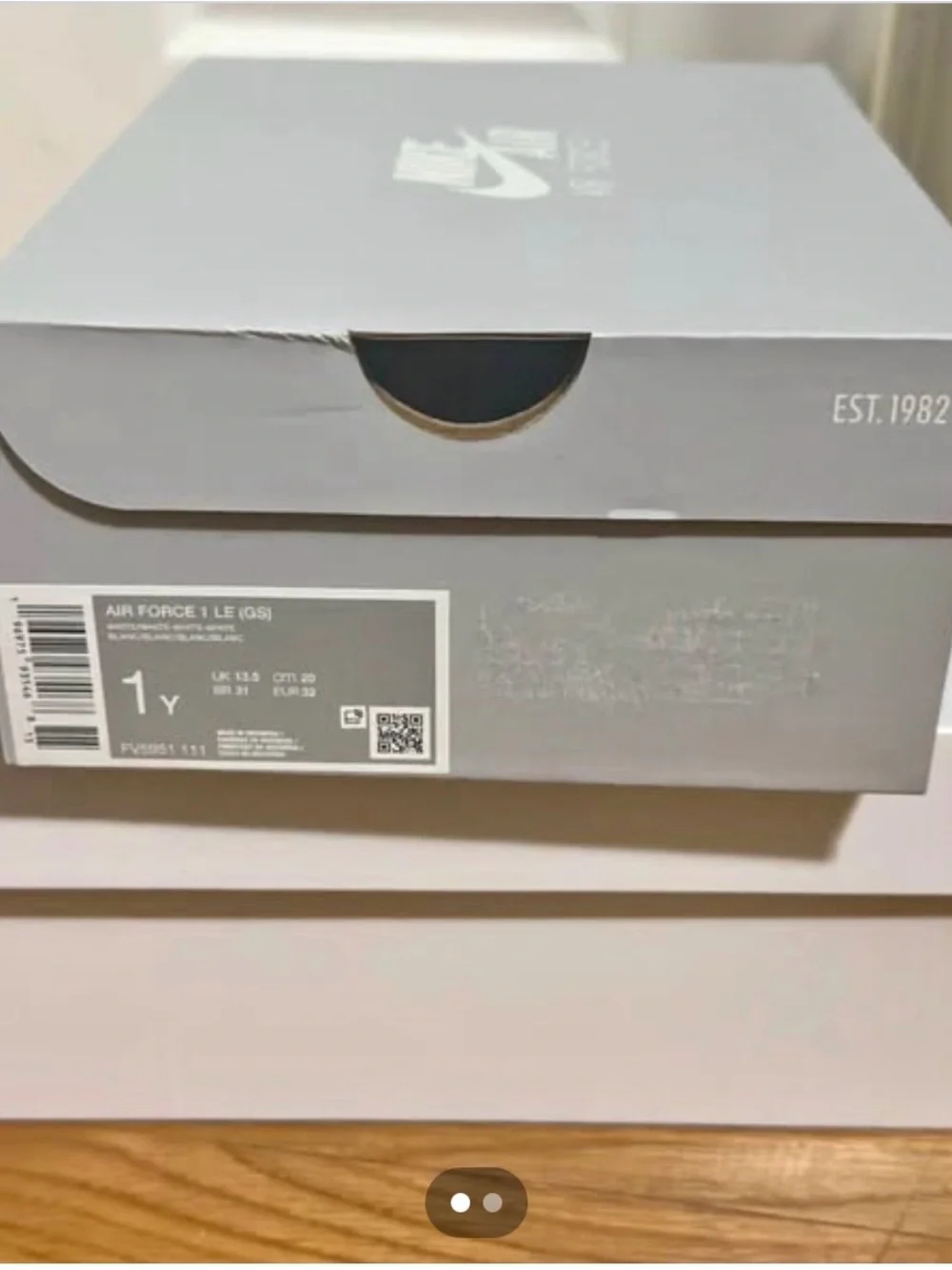 Nike Gray Shoe Box with White Swoosh